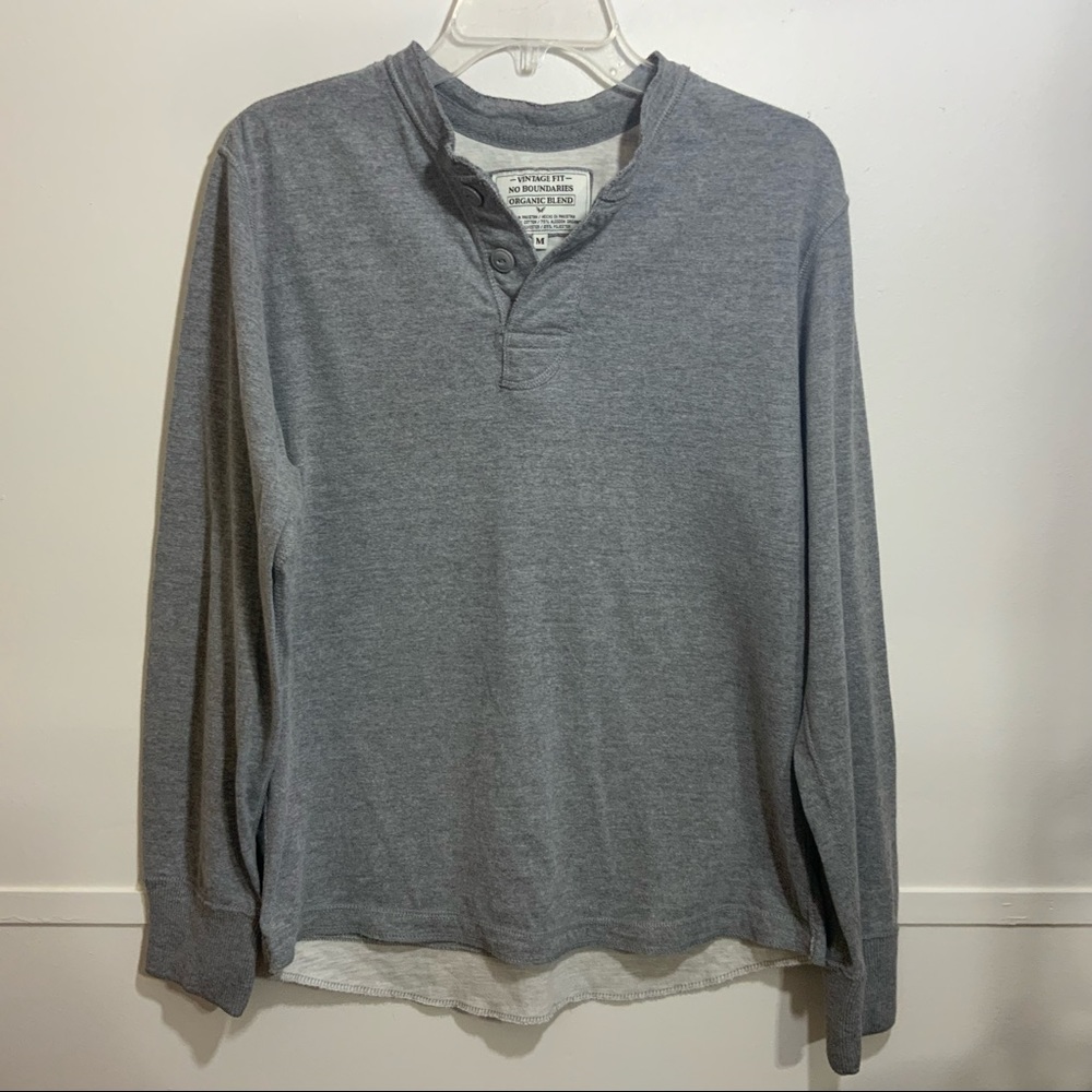 Mens Vintage Fit No Boundaries Organic Blend Med Lon Sleeve Top